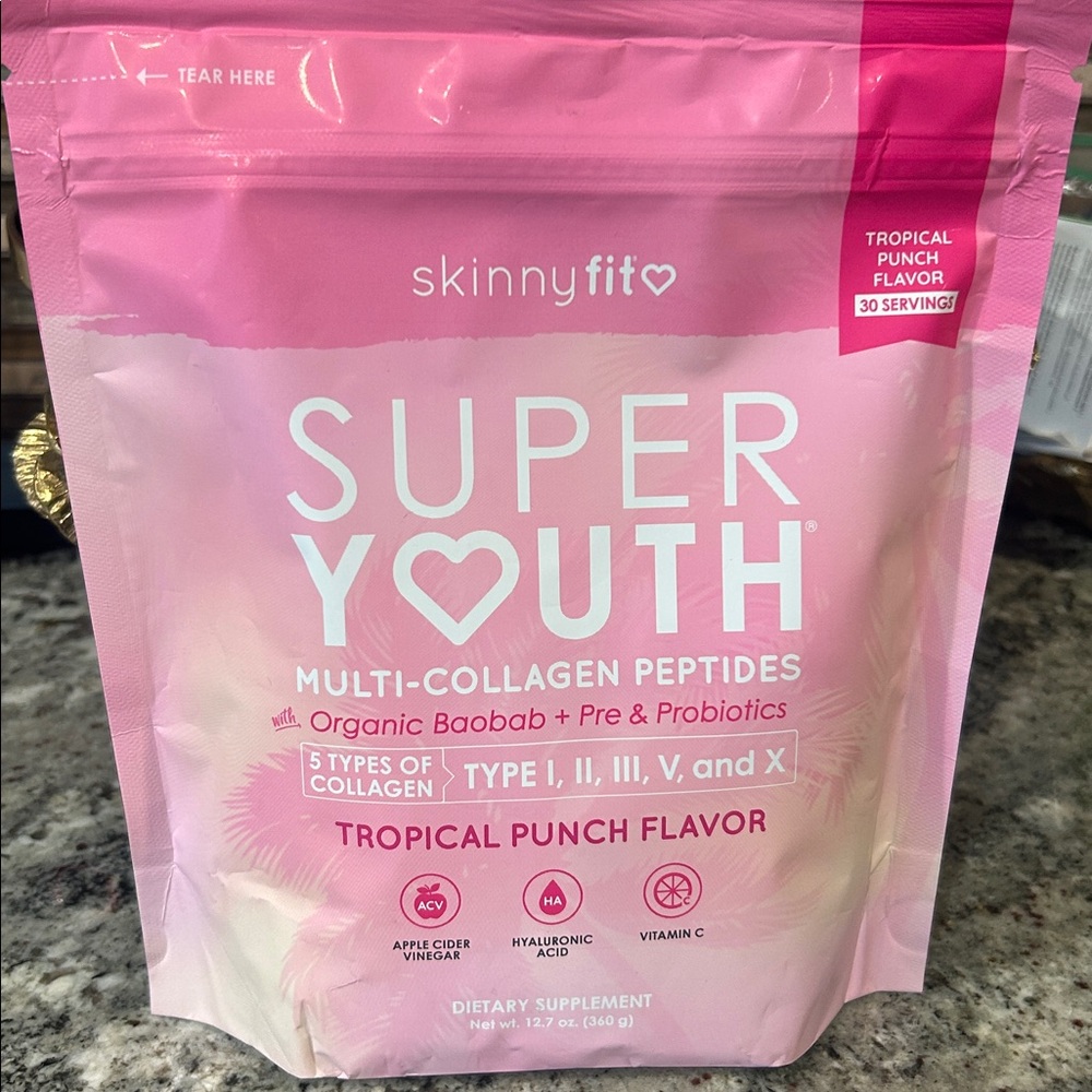 Skinny Fit Super Youth Multi-Collagen Peptides - Tropical Punch flavor